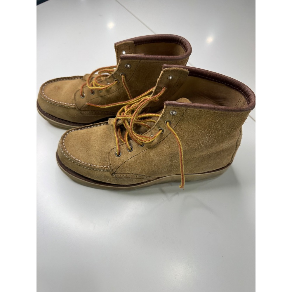 Red Wing Women's Moc Toe Tan Suede Mohave Roughout Leather Work Boots US 7
